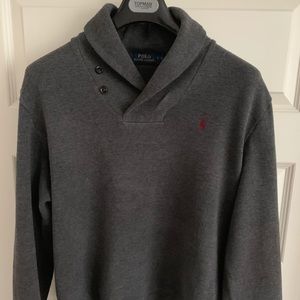 Ralph Lauren Polo Mock Sweater Gray/Padded Large
